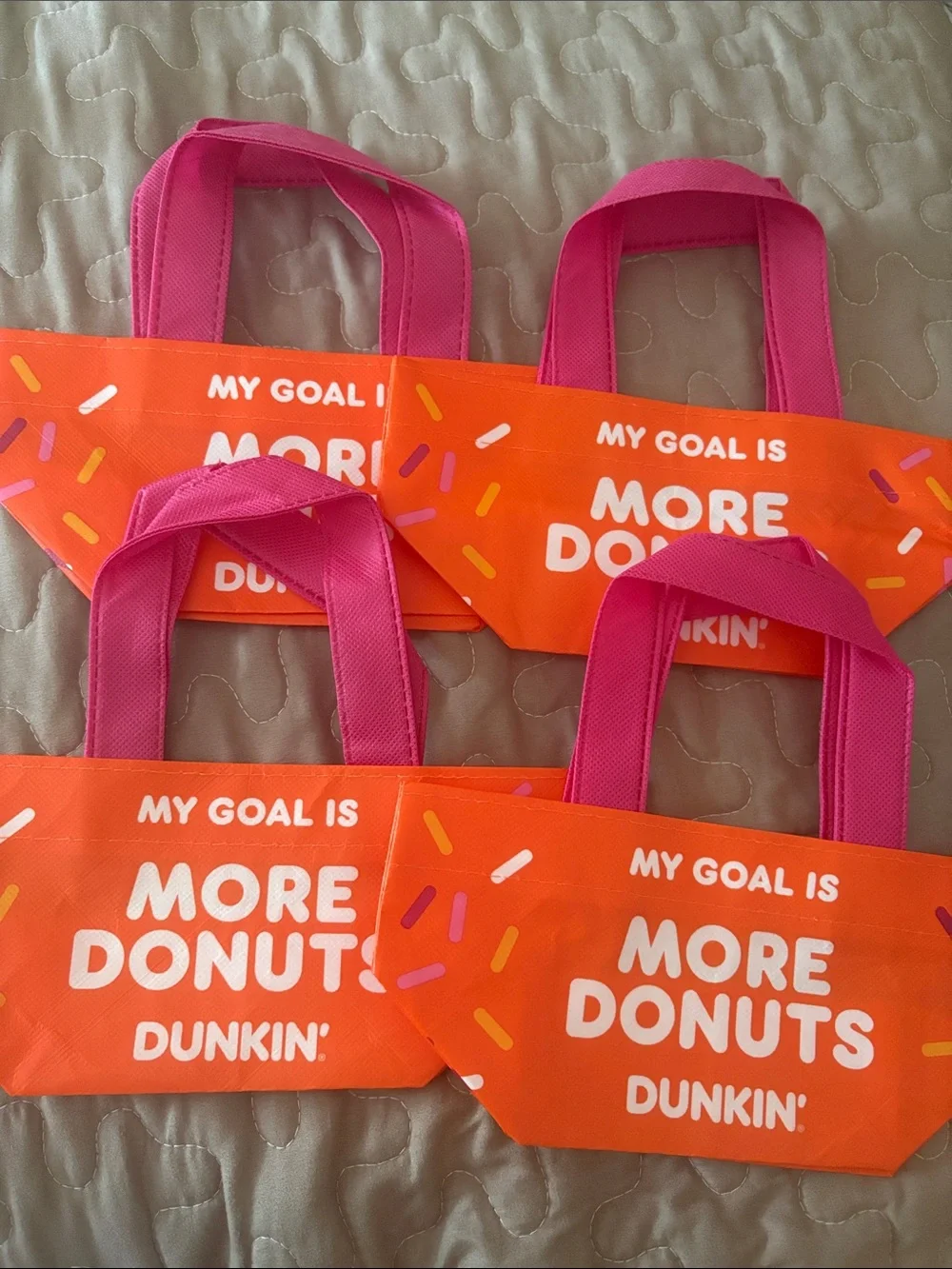 Dunkin’ Donuts Mini Tote Bags set of 4